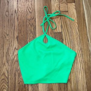 ZARA Green Cropped Top